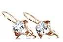 Zircon Original Vintage 14K Rose Gold Earrings Vintage vec142r